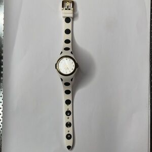 Kate Spade Chic Polka Dot Watch with White Band
